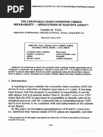 The Countable Chain Condition Versus Separability. Applications of Martin Axiom - Frankln Tall