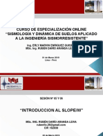 Sismología y Dinámica de Suelos - Sesión 05 y 06 (Parte 01)