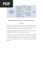 Actividad. Análisis de Caso - W. L. Gore & Associates Inc.