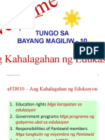 Tungo Sa Bayang Magiliw - 10: Ang Kahalagahan NG Edukasyon