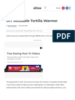 DIY Reusable Tortilla Warmer