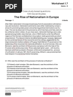 (Worksheet 1.7) - (The Rise of Nationalism in Europe)