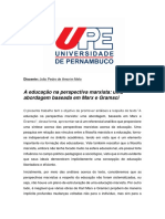 A Educação Na Perspectiva Marxista: Uma Abordagem Baseada em Marx e Gramsci