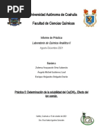 Práctica 5: Determinación de La Solubilidad Del Ca (OH) 2. Efecto Del Ion Común.