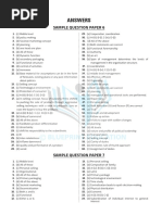 Answers: Sample Question Paper 6