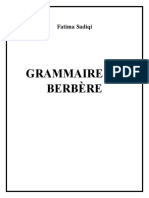 GRAMMAIRE DU BERBÈRE: Chapitre 1-Phonétique Fatima Sadiqi