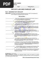 Boyle'S Law and Charles' Law: Learning Activity Sheets Grade 10 - Science