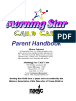 Parent Handbook: Morning Star Child Care