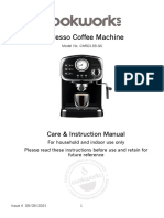 Espresso Coffee Machine: Care & Instruction Manual