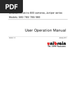 User Operation Manual: Unibrain Firewire-800 Cameras, Juniper Series Models: 580/780/785/980