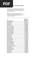 PIN Codes For HP LaserJet Service Menu