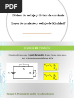 3 Divisor de Voltaje y Divisor de Corriente Leyes de Corriente y Voltaje de Kirchhoff