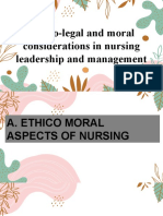 Ethico-Legal and Moral Considerations in Nursing Leadership and Management