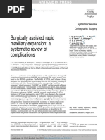 Surgically Assisted Rapid Maxillary Expansion: A Systematic Review of Complications