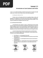 Week 001 Introduction To Conic Sections and Circles