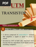 Transistor: Universiti Teknologi Malaysia