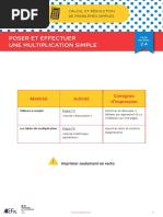 Poser Et Effectuer Une Multiplication Simple