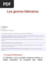 Les Genres Littéraires