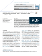 Fardapaper Community Based Corporate Social Responsibility Activities and Employee Job Satisfaction in The U.S. Hotel Industry An Explanatory Study