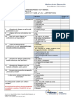 Hoja de Respuestas de La Entrevista Socioemocional