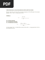 Cómo Preparar La Dilucion Diaria de Hipoclorito de Sodio