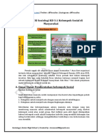 Materi PDF Kelas Xi Sosiologi KD 3.1 Kelompok Sosial Di Masyarakat