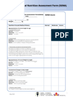 Subjective Global Nutrition Assessment Form (SGNA)