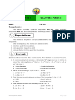 Expectations:: Mathematics 9 Quarter 1 Week 5