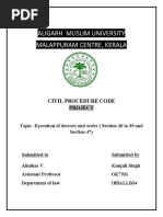 Aligarh Muslim University Malappuram Centre, Kerala: Civil Procedure Code Project