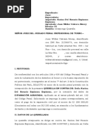 Modelo Escrito Querella Difamacion Agravada Medio de Prensa LP