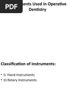 Instruments Used in Operative Dentistry