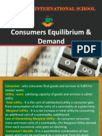 Consumers Equilibrium & Demand