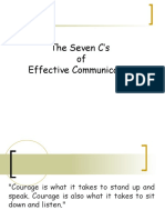 The Seven C's of Effective Communication