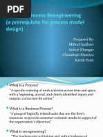 Business Process Reengineering (A Prerequisite For Process Model Design)