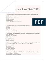 Constitution Law Quiz 2021