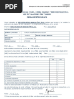 Anexo 5. Ficha de Sintomatología COVID-19 para Ingreso y Reincorporación A Las Instalaciones Del Trabajo