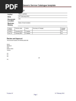 Service Catalogue Template