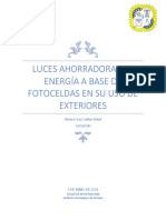 Luces Ahorradoras de Energía A Base de Fotoceldas en Su Uso de Exteriores