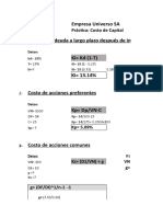 PRACTICA de COSTO de CAPITAL