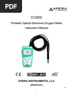 Portable Optical Dissolved Oxygen Meter Instruction Manual: Apera Instruments, LLC