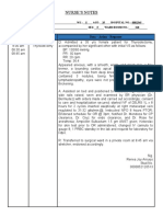 Nurse'S Notes: Date-Shift Focus Data - Action - Response