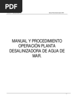 Manual y Procedimento Planta Desalinizadora HRO