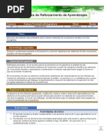 Fichas de Reforzamiento para El Tema de Sistemas de Ecuaciones Lineales