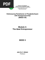 BEED 30-Module 3-The Ideal Entrepreneur