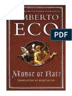 Mouse or Rat?: Translation As Negotiation - Prof Umberto Eco