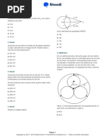 Exercícios de Círculo e Circunferência