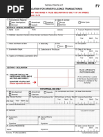 Jamaican Drivers Licence F7 Application Form