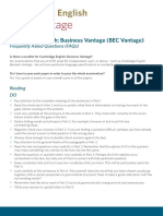 Cambridge English: Business Vantage (Bec Vantage) : Frequently Asked Questions (Faqs)