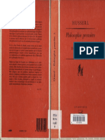 Philosophie Première II - Théorie de La Réduction Phénoménologique by Edmund Husserl