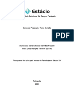 Fluxograma Das Principais Teorias Da Psicologia No Século XX